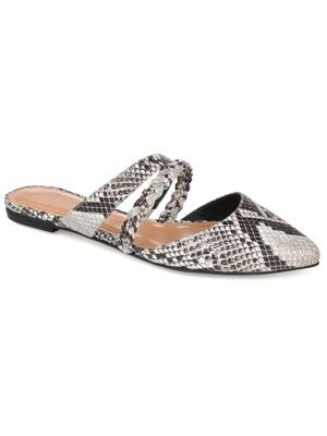 

JOURNEE COLLECTION Женские черные шлепанцы Olivea Almond, Черный, OLIVEA-SLIDE