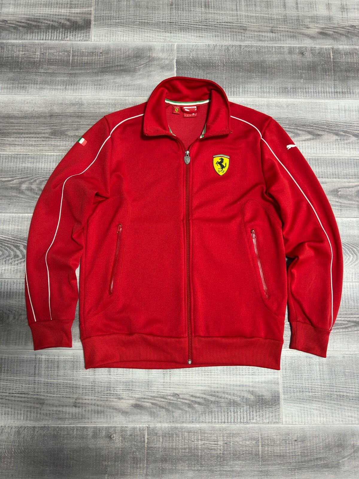 値下げ済みPUMA×Ferrari レザージャケット セール】PUMA プーマ メンズ フェラーリ レース ネオン エナジー
