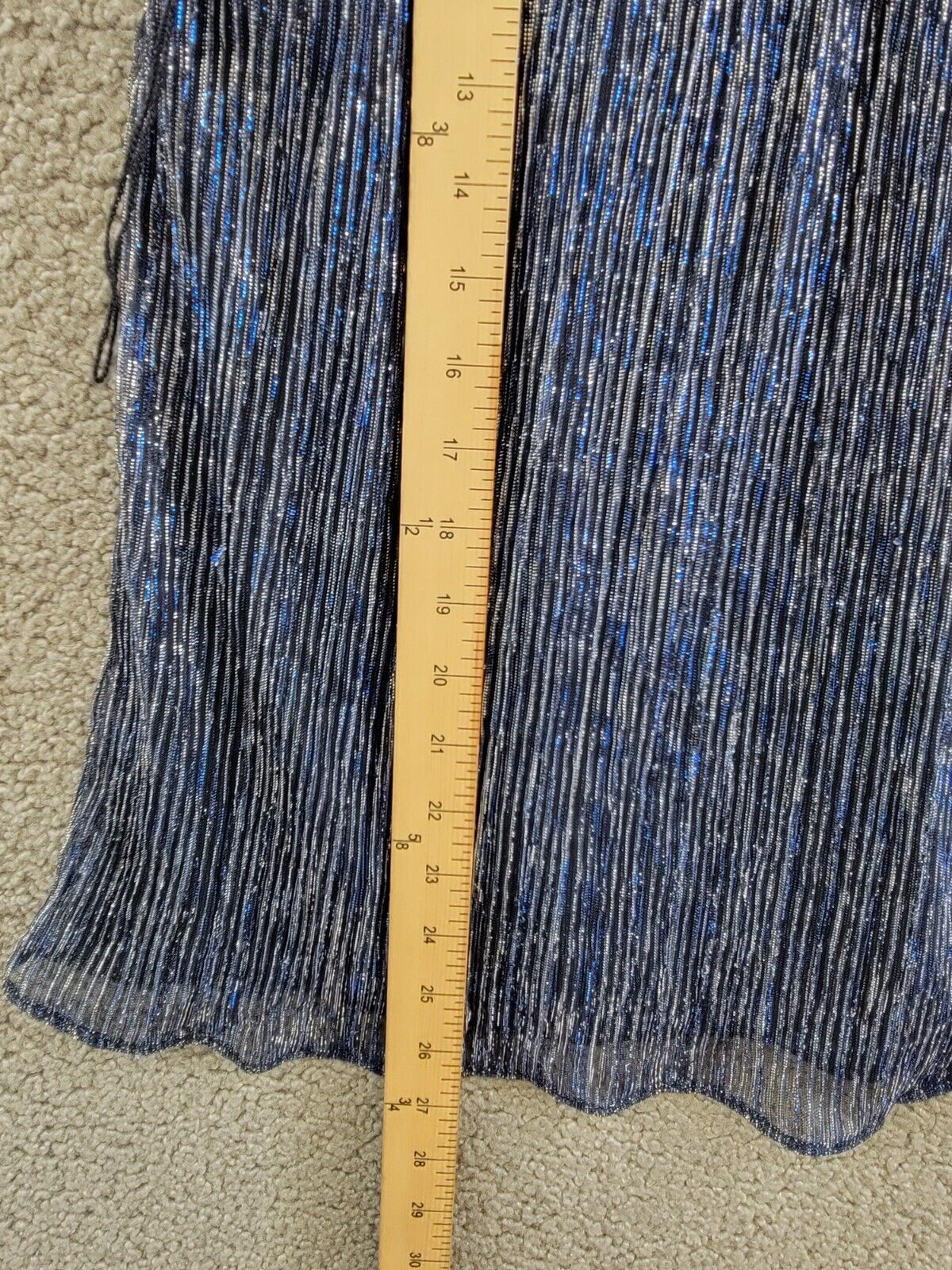 Adrianna Papell Embellished Metallic Knit Top Women's Midnight Sleeveless - Picture 7 of 15