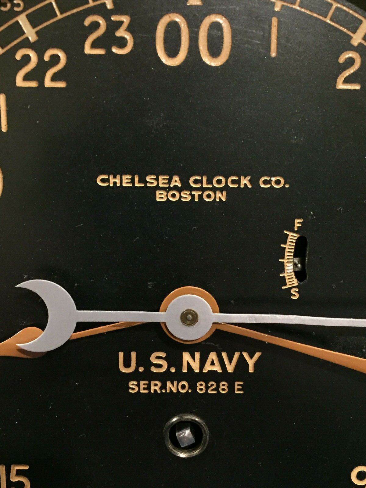 ** Fully Restored** WWII US NAVY 24HR. Chelsea Ship Clock **RARE 11E Movement**