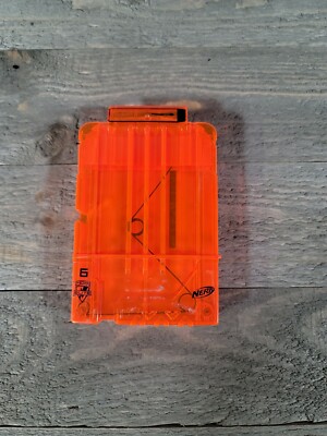Nerf N-Strike Elite Clip System 6 Round Orange Dart Gun Magazine