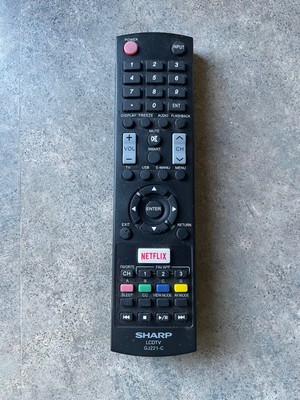 Sharp LCDTV GJ221-C TV Remote Control Replacement Black