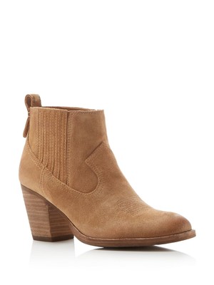 

Женские бежевые кожаные ботильоны Goring Jones с круглым носком на наборном каблуке DOLCE VITA, Бежевый, JONES