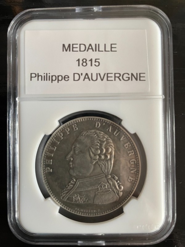 Medaille 1815 Philipe D'Auvergne