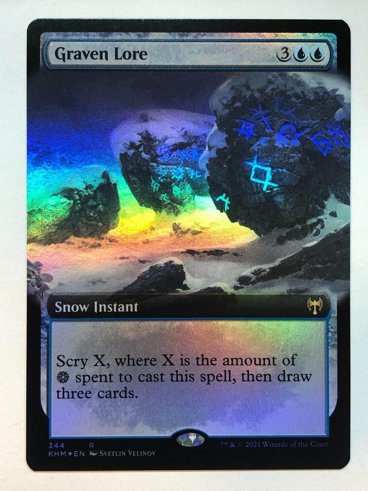 Graven Lore 2x FOIL KHM MTG Kaldheim Rare MINT blue Graven Lore 2x FOIL KHM MTG Kaldheim Rare MINT blue