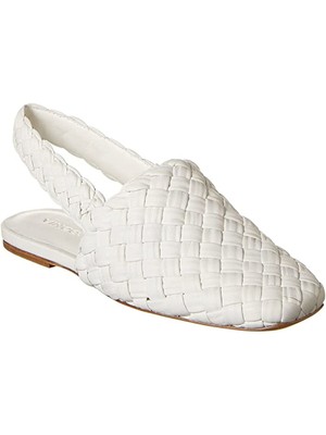 

ВИНС. Женские белые босоножки с ремешком на пятке Cadot Toe Block Heel Slip On Leather Flats, Белый, H5947L1