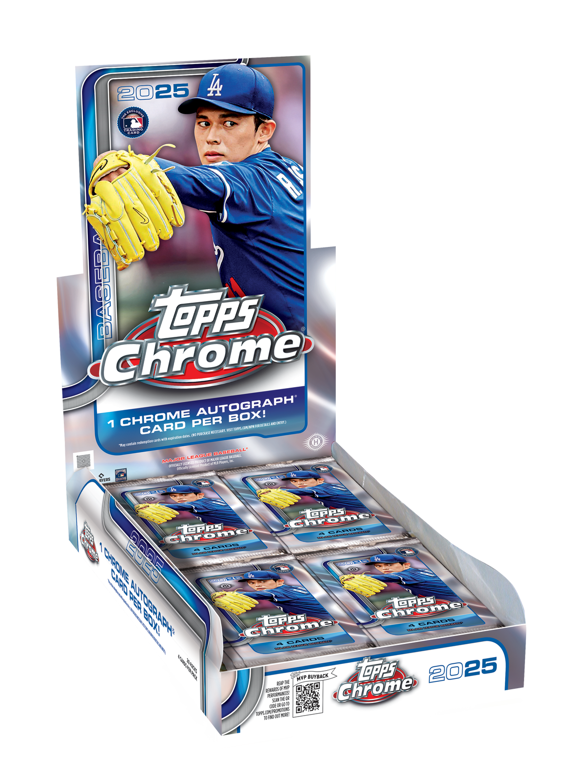 2025 TOPPS CHROME HOBBY BOX (1 AUTO) MLB BASEBALL Brand New