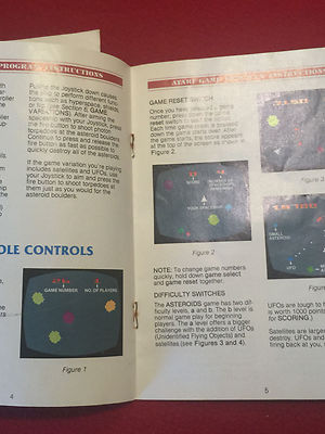 Asteroids Atari Game Program Instructions Manual NICE Booklet