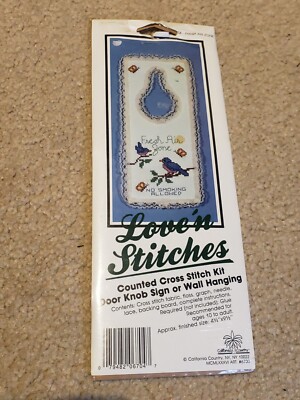New! Vintage Love'n Stitches Fresh Air Zone No Smoking Cross Stitch Kit #6704
