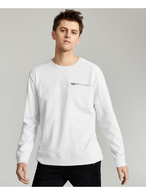 

INC Мужская белая футболка с длинным рукавом из хлопковой смеси верескового цвета, Белый, 100120406