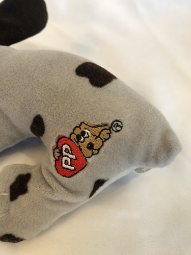 Pound Puppies Gray Dog Plush 7in Stuffed Animal Tonka Vintage Brown Spots