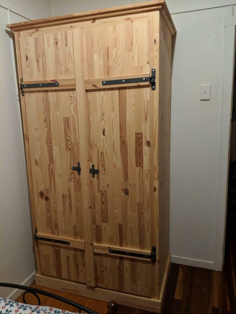 Ikea Fjell Timber Wood Wardrobe As New Wardrobes