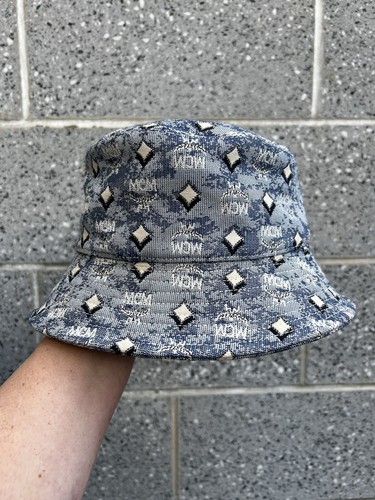 帽子 MCM MCM Men Adjustable Classic Cap in Vintage Denim Jacquard