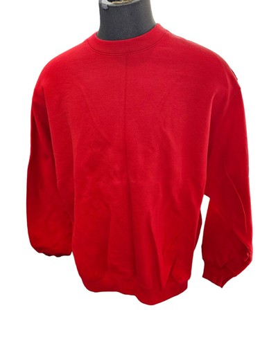 Champion Eco Sweatshirt Men's 2XL XXL Long Sleeve Red Crew Neck Heavy