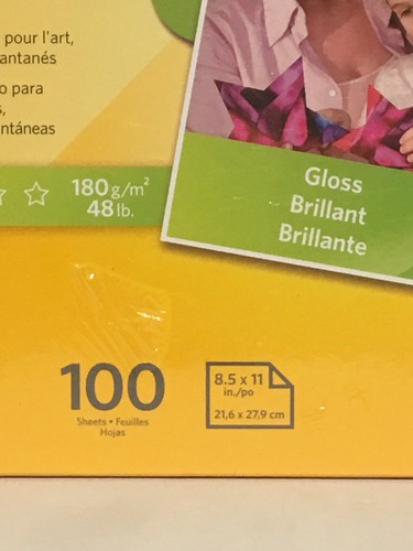 KODAK PHOTO PAPER GLOSSY 48 LB 100 SHEETS 8.5 X 11