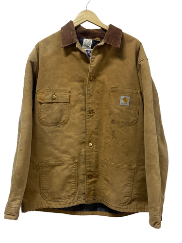 Vintage Carhartt Beige Chore Jacket Union Made Size XL | eBay
