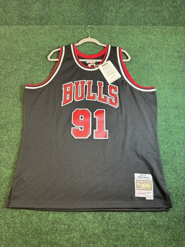 Men Chicago Bulls Dennis Rodman Mitchell Ness Black 1997-98
