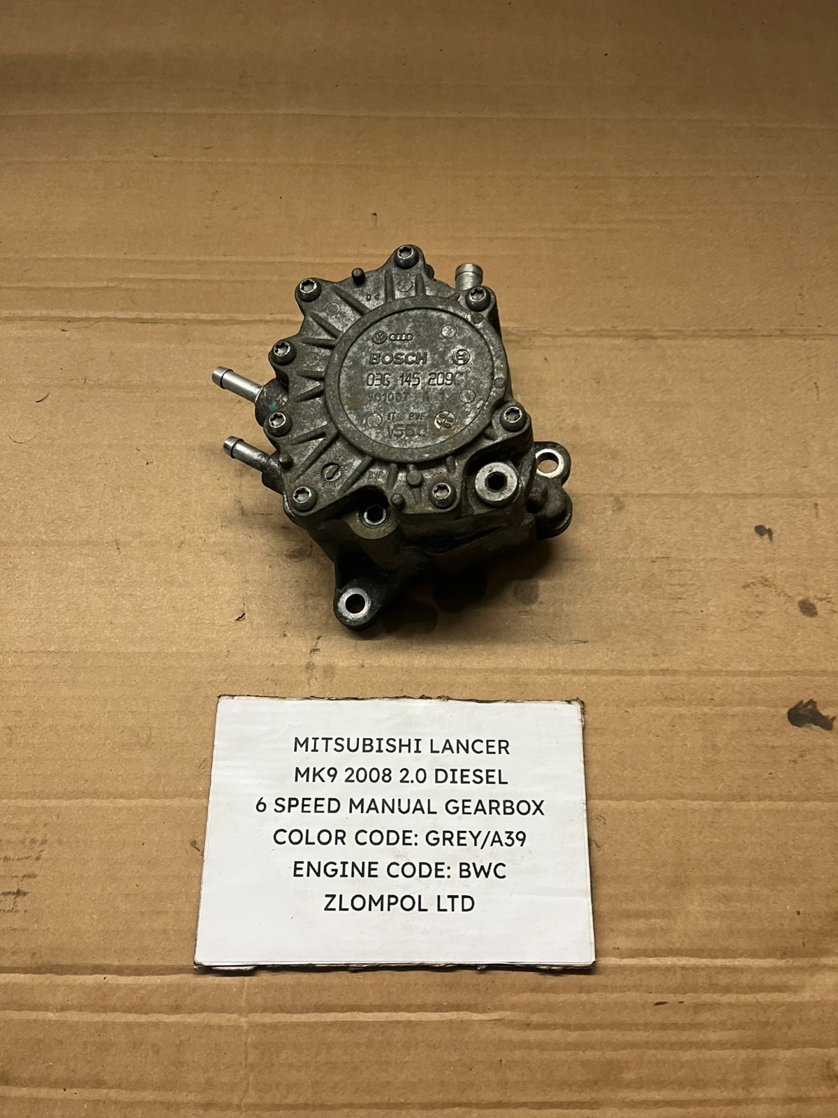 Mitsubishi Lancer Mk9 2008 2.0 Diesel BWC - Vacuum Pump 03G145209C