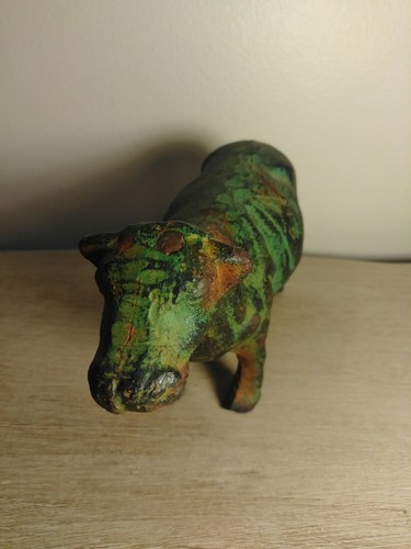 Vintage Cast Iron Cow Old No Markings 6.5 x 3.5