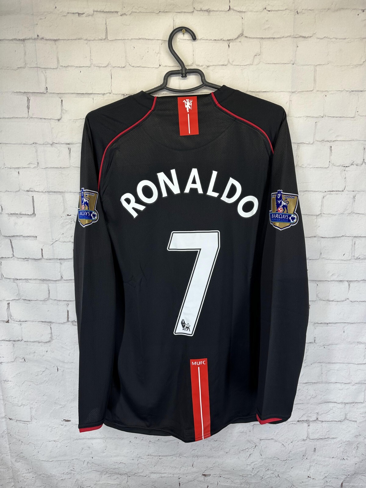 MANCHESTER UNITED 2007 2008 #7 RONALDO L/S FOOTBALL SHIRT