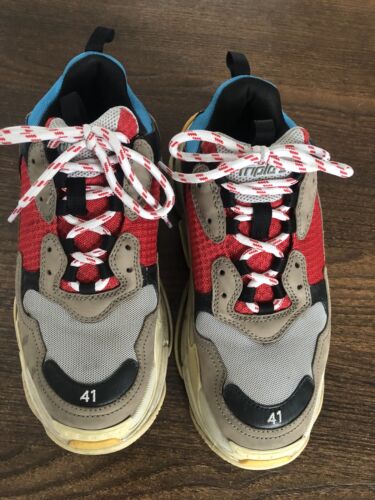 Balenciaga Triple S Red&blue Trainer Size 41 Made In Italy Balenciaga Triple S Red&blue Trainer Size 41 Made In Italy