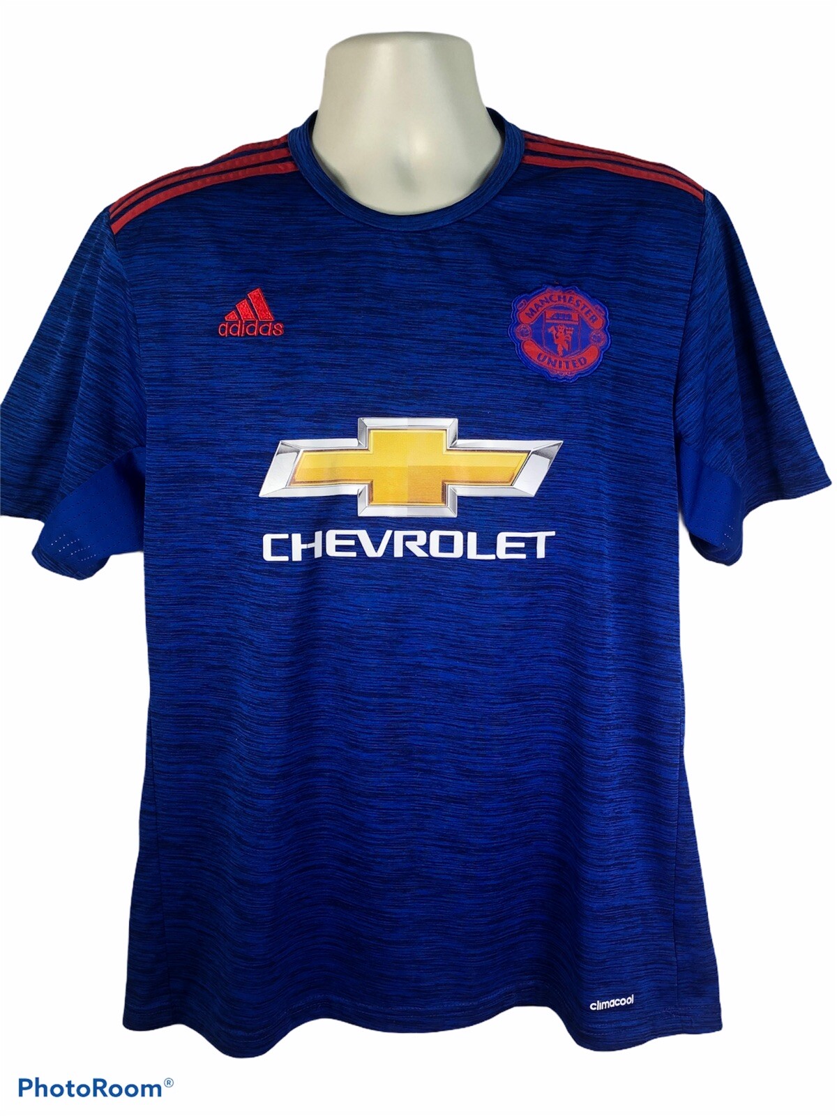 タグ付き！Manchester United adidas CHEVROLET Adidas Manchester United Chevrolet Sponsored Soccer Jersey