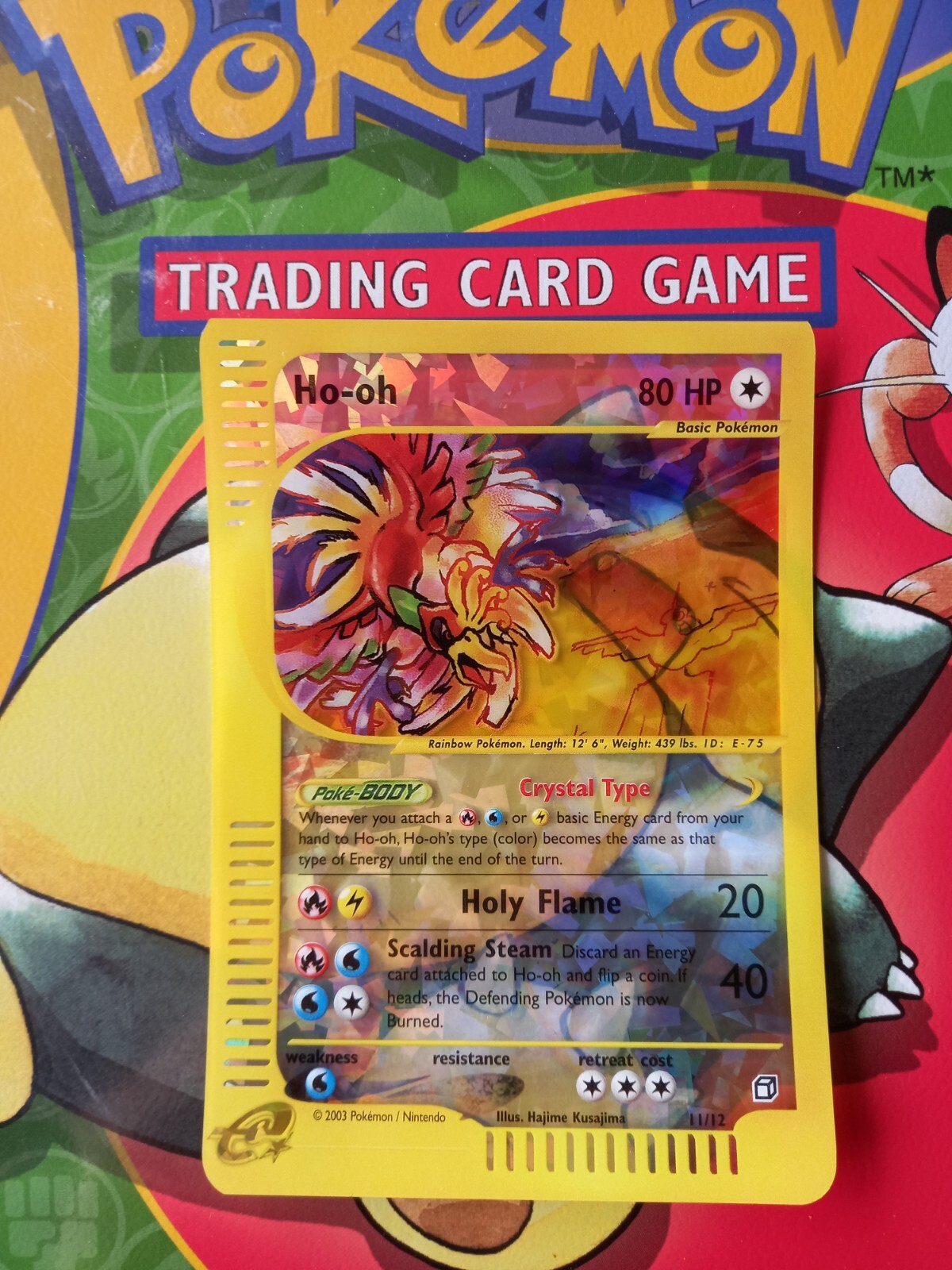 Ho-oh 80 HP 基本ポケモン Crystal Ho-Oh 11/12 Skyridge Jumbo Oversized Box Topper Pokemon
