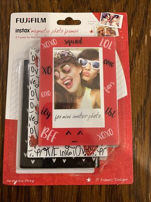 FUGIFILM Instax Magnetic Photo Frames for 2 x 3'' Instant Photos 3 Pack 3 Designs