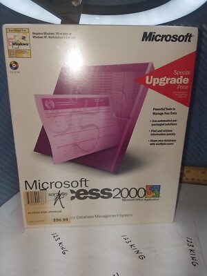 NIB Vintage NEW Old Stock SEALED Microsoft Access 2000 for Windows upgrade