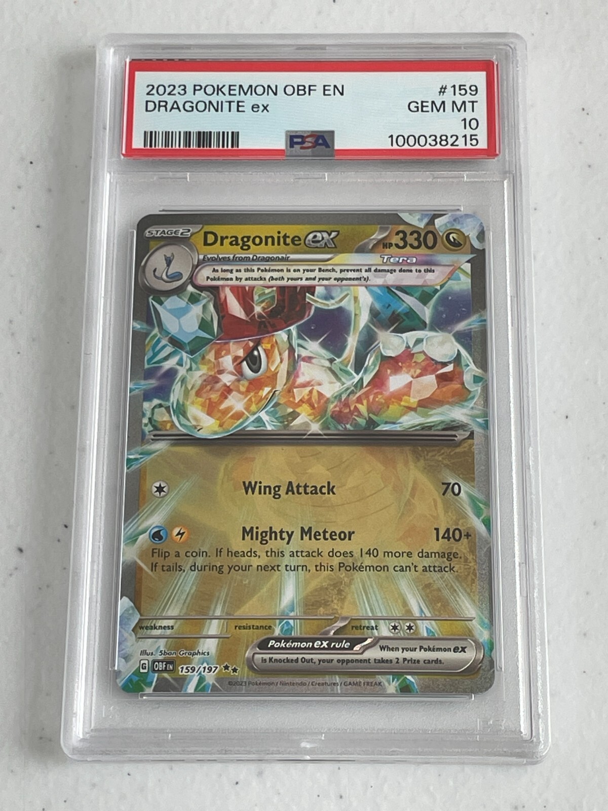 GEM MINT Double Rare DRAGONITE ex! PSA 10! 2023 Pokémon TCG