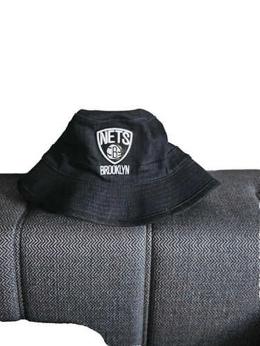 NBA Nets Mitchell & Ness Black Denim Bucket Hat L/XL