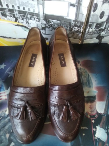 Bally Brown Ostrich Tassel Kiltie Loafers Bally of Switzerland Mens Shoes Brown Loafers Tassel Kiltie  main image 4