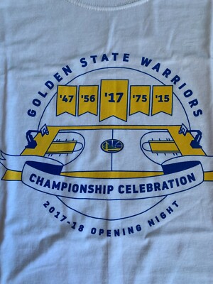 Golden State Warriors 2017-2018 NBA Championship Celebration XL Shirt BRAND NEW