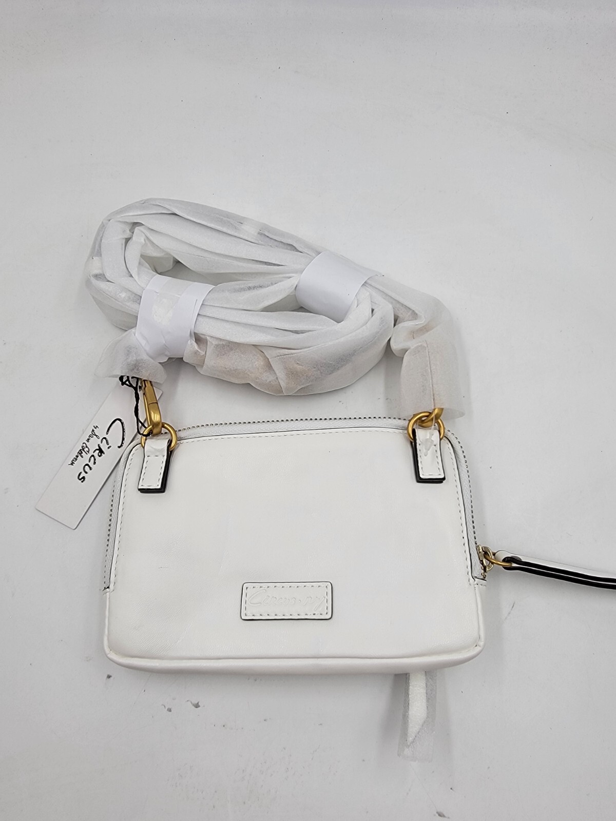 Circus by Sam Edelman Smooth Malibu Slim Crossbody Bag Women's White Zip Closure - Picture 2 of 14