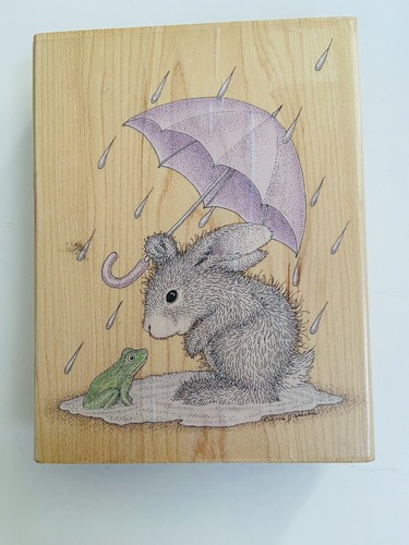 VTG Lot of 6 House Mouse Designs Wood Rubber Stamps - Some Harder to Find