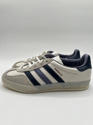 Adidas Men s Gazelle Indoor Size 5 White/Purple |IG1643|