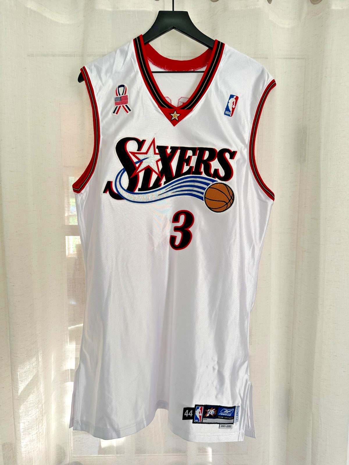 その他 Allen Iverson Jersey Card Logoman Patch Allen Iverson 2003-04 Fleer Patchworks National Patchtime
