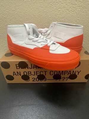 VANS Half Cab Decon x Benjamin Edgar Ben Edgar White/Orange VN0000SYZ34 Size 10