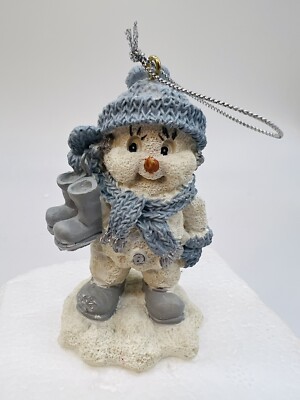 Vintage Encore Snow Buddies Skatin Christmas Tree Ornament 1999 Ice Skating