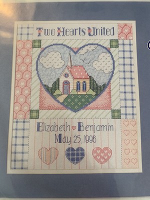 J & P Coats Patchwork Wedding Record Counted Cross Stitch Kit 23535 New