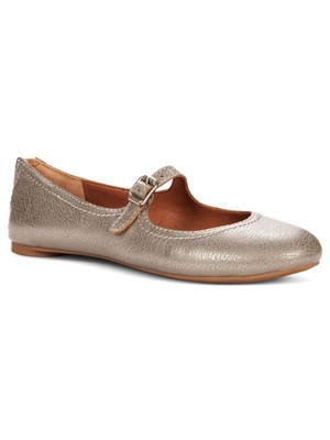 

LUCKY BRAND Женские серебряные кожаные балетки Stardust Mary Jane Esmie Toe, Серебряный, LK-ESMIE