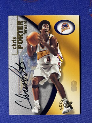 2000-01 EX Rookie Memorabilia /1500 Chris Porter #129 Rookie Auto *DAMAGED*