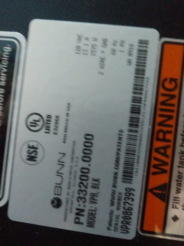 Bunn restaurant/office commercial coffee maker