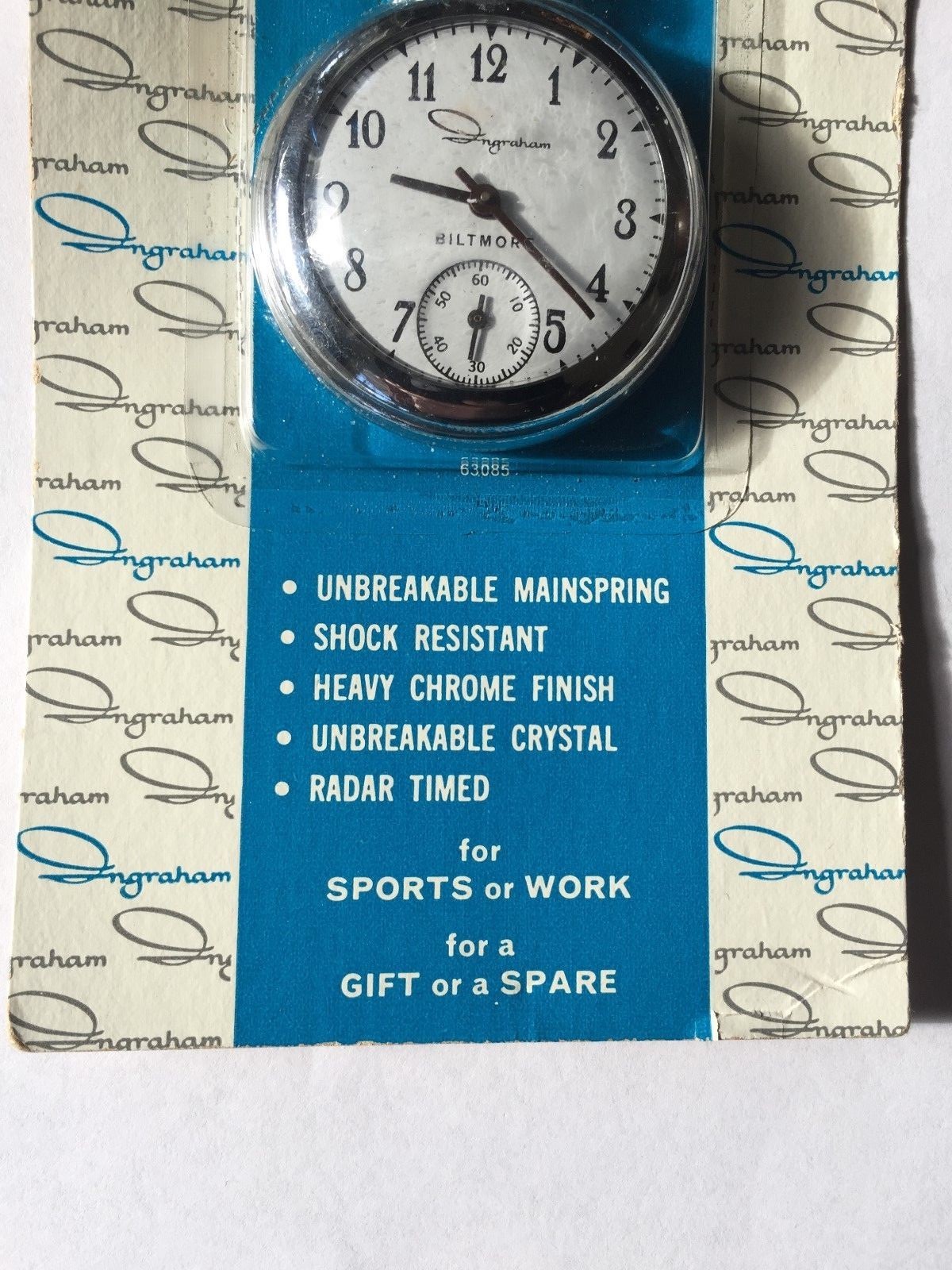 Ingraham Pocket Watch Dollar Biltmore original Package