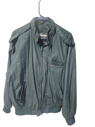 Mens Vintage Dark Green Members Only Jacket Size Medium