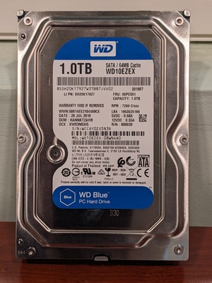 WD 3.5'' Internal Hard Drive 1TB 7200 RPM 64MB Cache WD10EZEX