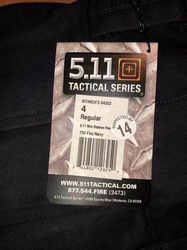 NWT 64302 Women's 511 Tactical 5.11 Station Pants Fire Navy 720 Size 4 Reg NEW!