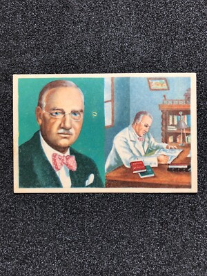 1950 Otto Loewi Nobel Price Card #73 Vintage ULTRA RARE 