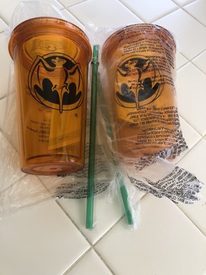 Bacardi Insulated Tumblers Cuba Libre Recipe 14 oz Cup ( Orange) New