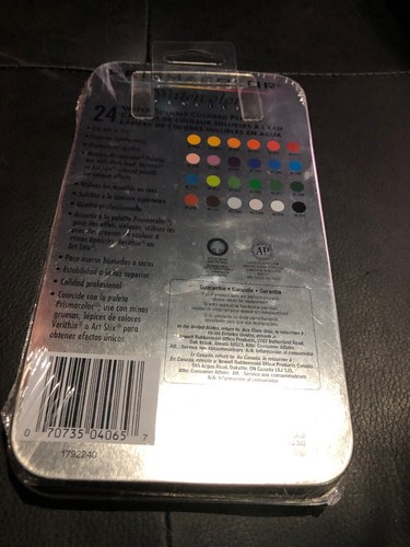 New! Prismacolor Premier Water-Soluble Colored Pencils 24 Pack